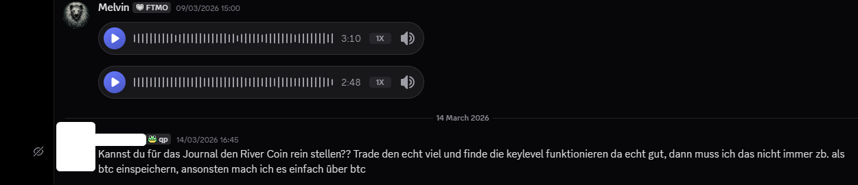 Feedback von Testusern auf Discord