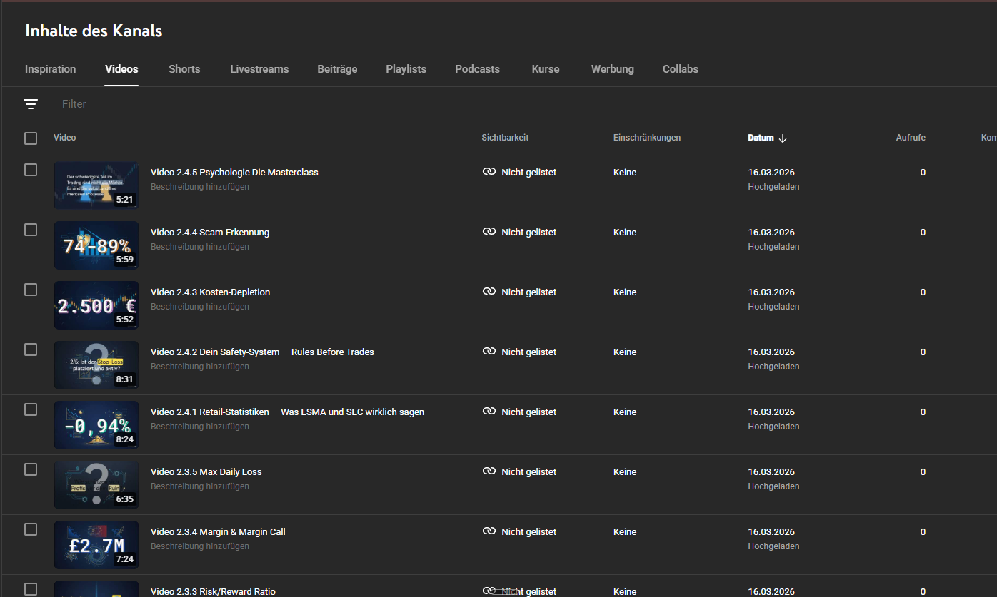 Academy-Videos auf YouTube