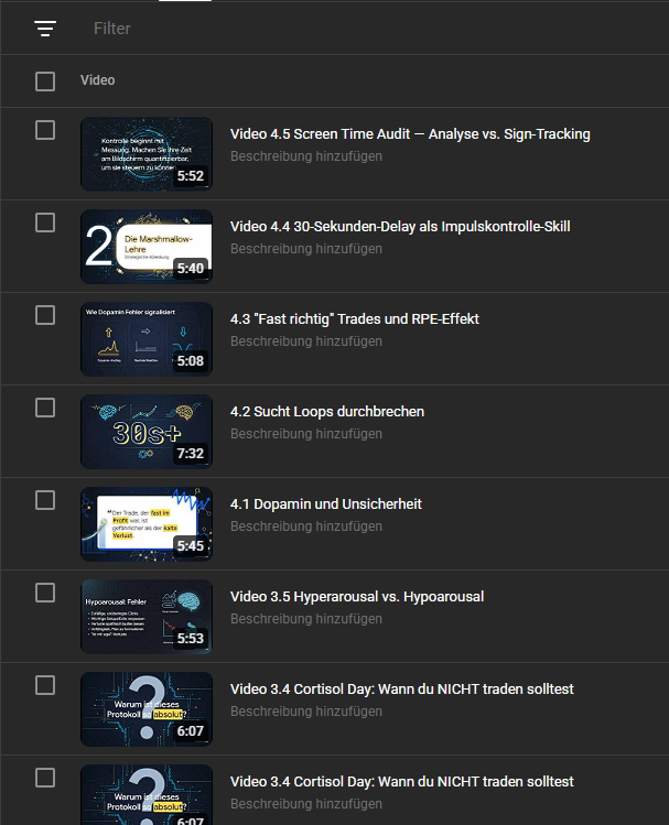 Die ersten fertigen Academy-Videos von Dopamin und Unsicherheit über Sucht-Loops bis hin zu Screen Time Audits