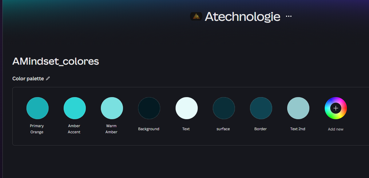 Branding Technologie Account – Teal/Cyan Farbschema